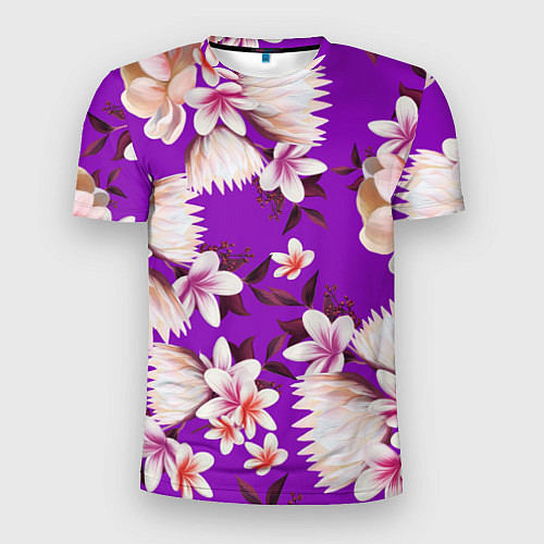 Мужская спорт-футболка Цветы Фиолетовый Цветок / 3D-принт – фото 1