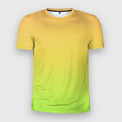 Футболка спортивная мужская GRADIEND YELLOW-GREEN, цвет: 3D-принт