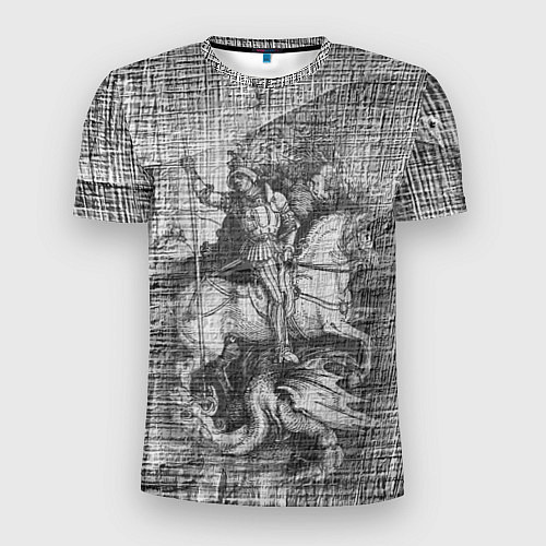 Мужская спорт-футболка Альбрехт Дюрер Всадник побеждающий дракона Гравюра / 3D-принт – фото 1