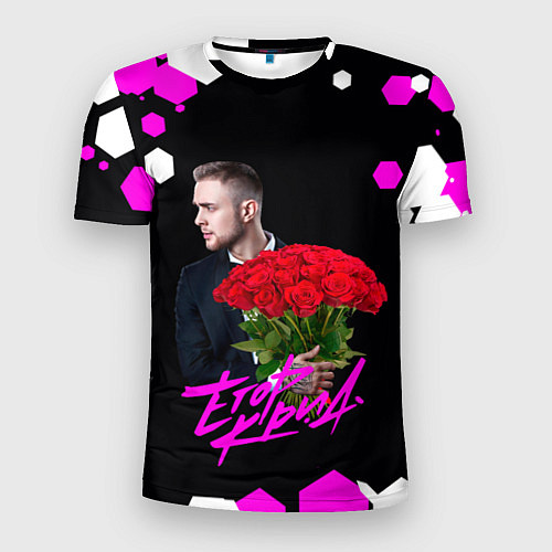 Мужская спорт-футболка Егор крид С букетом роз / 3D-принт – фото 1