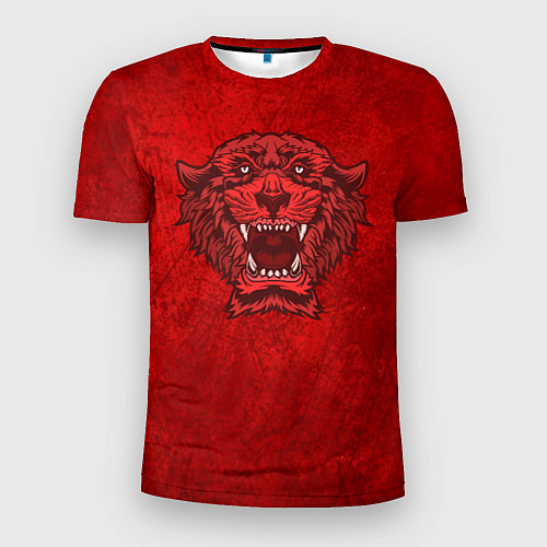 Мужская спорт-футболка Красный тигр / 3D-принт – фото 1