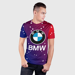 Футболка спортивная мужская BMW Градиент Краска, цвет: 3D-принт — фото 2