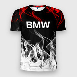 Футболка спортивная мужская Bmw надпись, цвет: 3D-принт