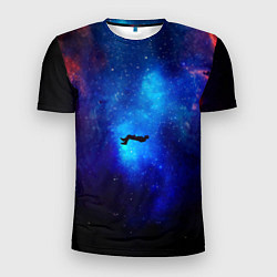Мужская спорт-футболка Потерянный человек в космосе