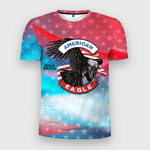 Мужская спорт-футболка Американский орел USA / 3D-принт – фото 1
