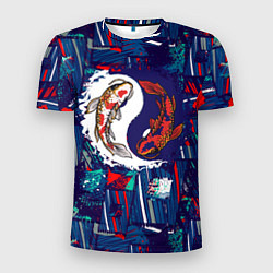 Футболка спортивная мужская Рыбки Инь и ян, цвет: 3D-принт