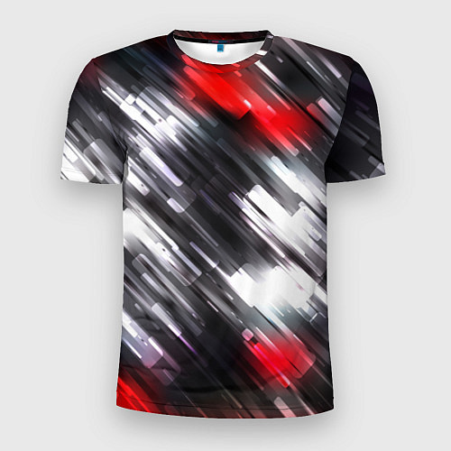 Мужская спорт-футболка NEON abstract pattern неоновая абстракция / 3D-принт – фото 1