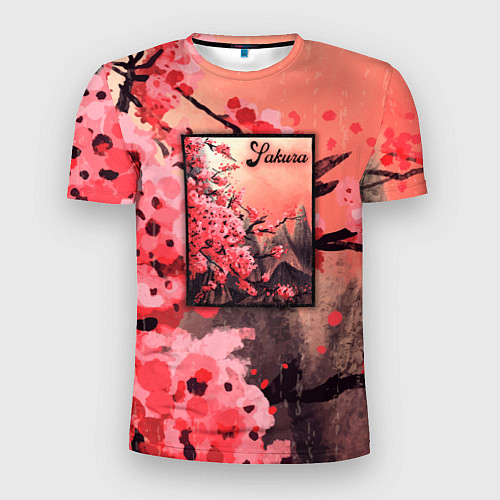 Мужская спорт-футболка Красная Сакура Red Sakura / 3D-принт – фото 1