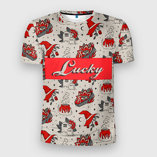 Мужская спорт-футболка Lucky Татуировки в стиле Олдскул / 3D-принт – фото 1