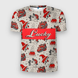 Мужская спорт-футболка Lucky Татуировки в стиле Олдскул