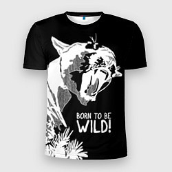 Футболка спортивная мужская Cougar Born be wild!, цвет: 3D-принт