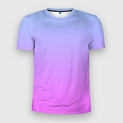 Футболка спортивная мужская Голубо-розовый градиент, цвет: 3D-принт