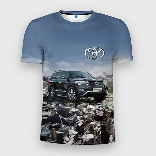 Мужская спорт-футболка Toyota Land Cruiser 200 V8 / 3D-принт – фото 1