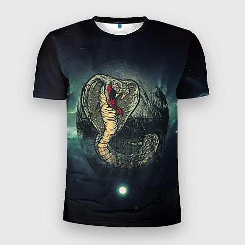 Мужская спорт-футболка Большая ядовитая змея / 3D-принт – фото 1