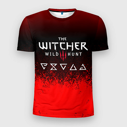 Мужская спорт-футболка Witcher blood / 3D-принт – фото 1