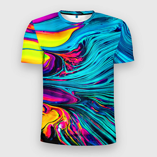 Мужская спорт-футболка Paint Wave / 3D-принт – фото 1