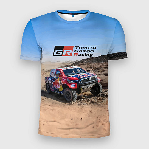 Мужская спорт-футболка Toyota Gazoo Racing Rally Desert Competition Ралли / 3D-принт – фото 1