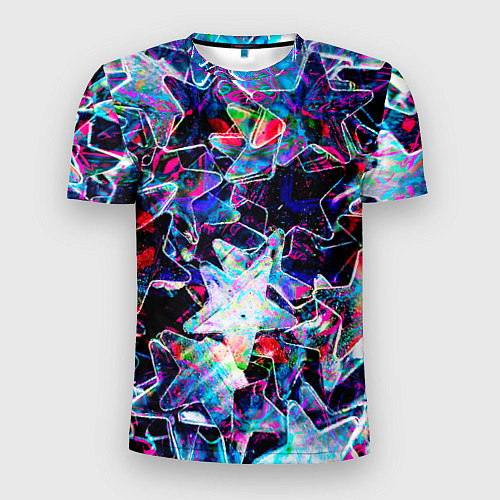 Мужская спорт-футболка Neon Stars / 3D-принт – фото 1