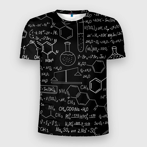 Мужская спорт-футболка Химия -формулы / 3D-принт – фото 1