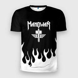 Мужская спорт-футболка MANOWAR арт огонь
