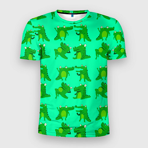 Мужская спорт-футболка FUNNY CROCODILES / 3D-принт – фото 1
