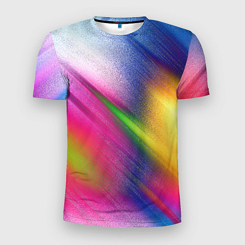 Мужская спорт-футболка Абстрактный разноцветный текстурированный фон / 3D-принт – фото 1