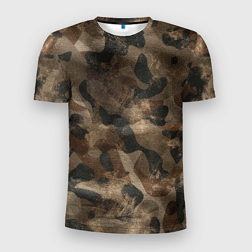 Мужская спорт-футболка Камуфляж с потёртостями - Буря в пустыне / 3D-принт – фото 1