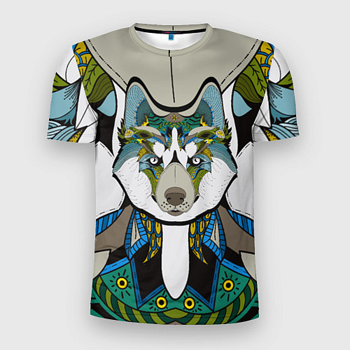 Мужская спорт-футболка Волк и этномир / 3D-принт – фото 1
