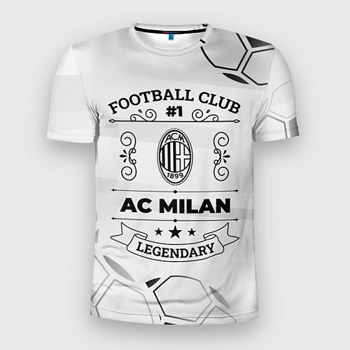 Мужская спорт-футболка AC Milan Football Club Number 1 Legendary / 3D-принт – фото 1