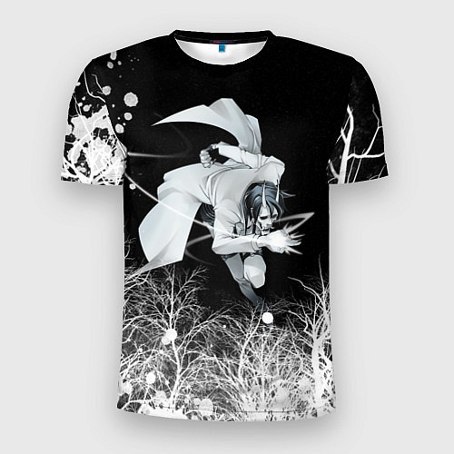 Мужская спорт-футболка Белый Неон над лесом White Neon / 3D-принт – фото 1