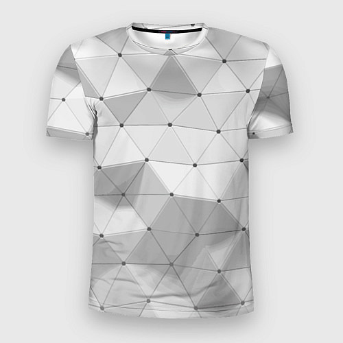Мужская спорт-футболка Полигональный объёмный паттерн / 3D-принт – фото 1