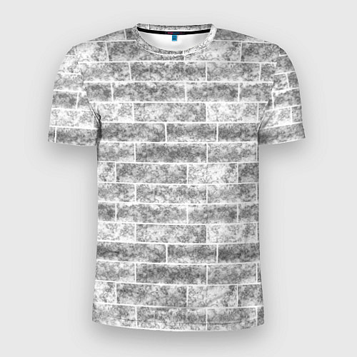 Мужская спорт-футболка Серая кирпичная стена стиль лофт / 3D-принт – фото 1