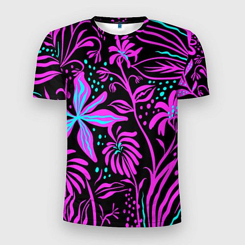 Мужская спорт-футболка Цветочная композиция Fashion trend / 3D-принт – фото 1