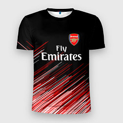 Футболка спортивная мужская Arsenal полосы, цвет: 3D-принт