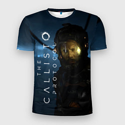 Мужская спорт-футболка Уставший Джейкоб Callisto Protocol