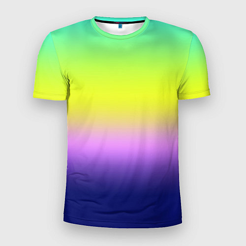 Мужская спорт-футболка Разноцветный размытый фон градиент / 3D-принт – фото 1