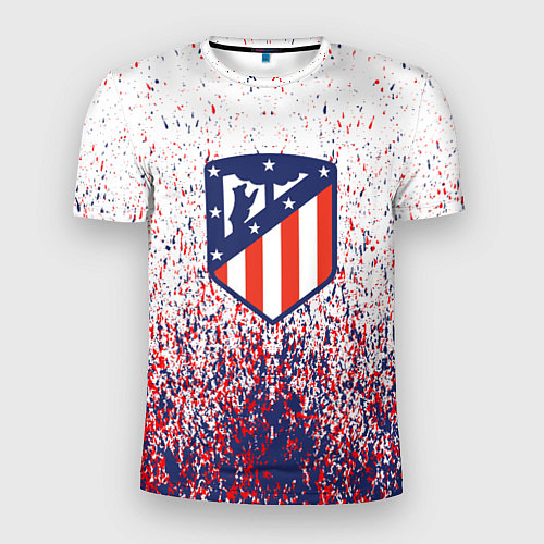 Мужская спорт-футболка Atletico madrid logo брызги красок / 3D-принт – фото 1