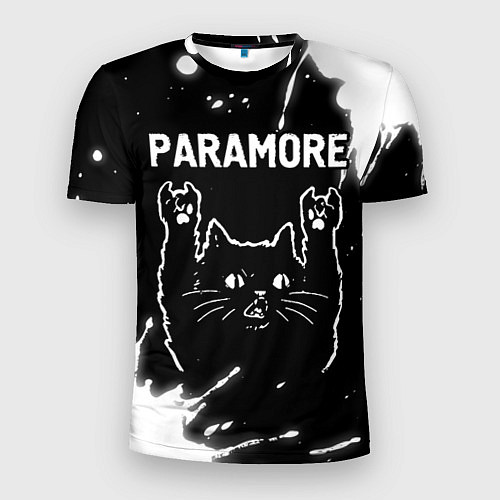 Мужская спорт-футболка Группа Paramore и Рок Кот / 3D-принт – фото 1