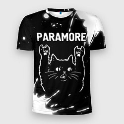 Мужская спорт-футболка Группа Paramore и Рок Кот