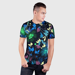 Футболка спортивная мужская Color summer night Floral pattern, цвет: 3D-принт — фото 2