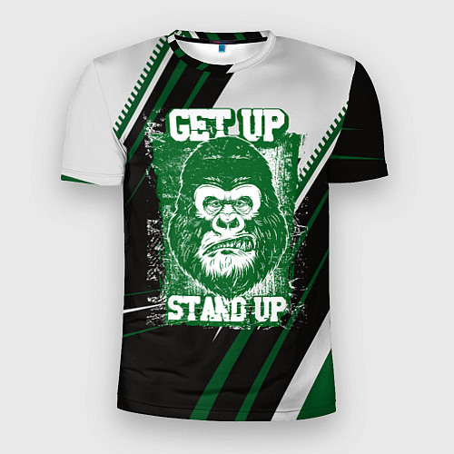 Мужская спорт-футболка Голова злой гориллы / 3D-принт – фото 1