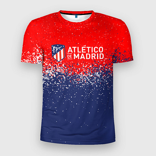 Мужская спорт-футболка Atletico madrid атлетико мадрид брызги красок / 3D-принт – фото 1