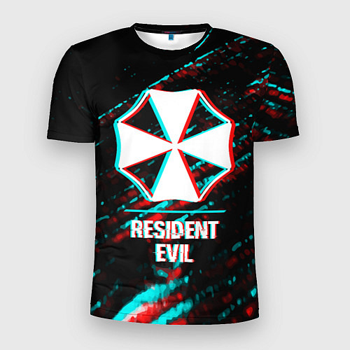 Мужская спорт-футболка Resident Evil в стиле Glitch Баги Графики на темно / 3D-принт – фото 1