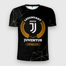 Мужская спорт-футболка Лого Juventus и надпись Legendary Football Club на