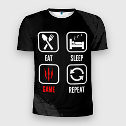 Мужская спорт-футболка Eat, Sleep, The Witcher, Repeat