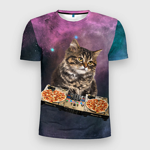 Мужская спорт-футболка Космический котёнок диджей Space DJ Cat / 3D-принт – фото 1