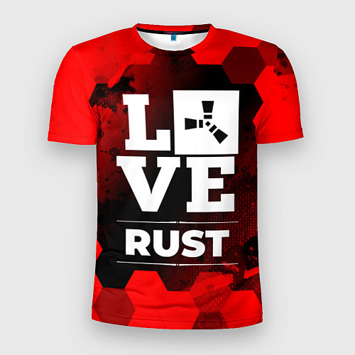 Мужская спорт-футболка Rust Love Классика / 3D-принт – фото 1