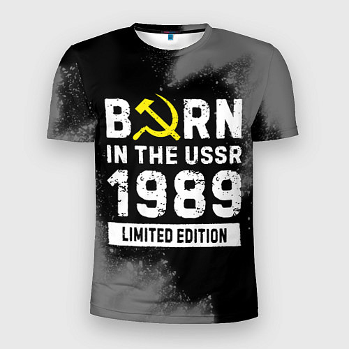 Мужская спорт-футболка Born In The USSR 1989 year Limited Edition / 3D-принт – фото 1