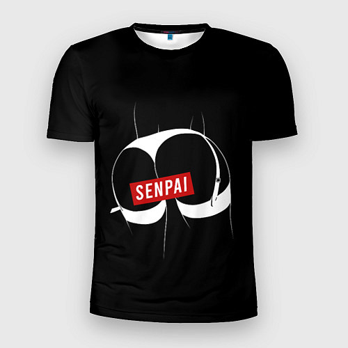 Мужская спорт-футболка Senpai ЧБ / 3D-принт – фото 1