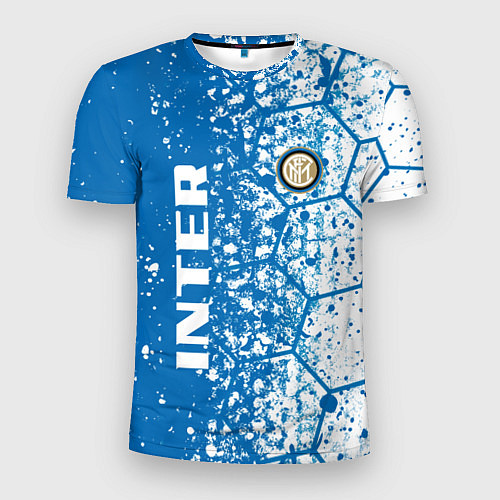 Мужская спорт-футболка Inter соты / 3D-принт – фото 1